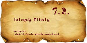 Telegdy Mihály névjegykártya