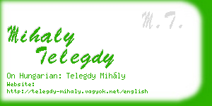 mihaly telegdy business card