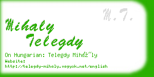 mihaly telegdy business card